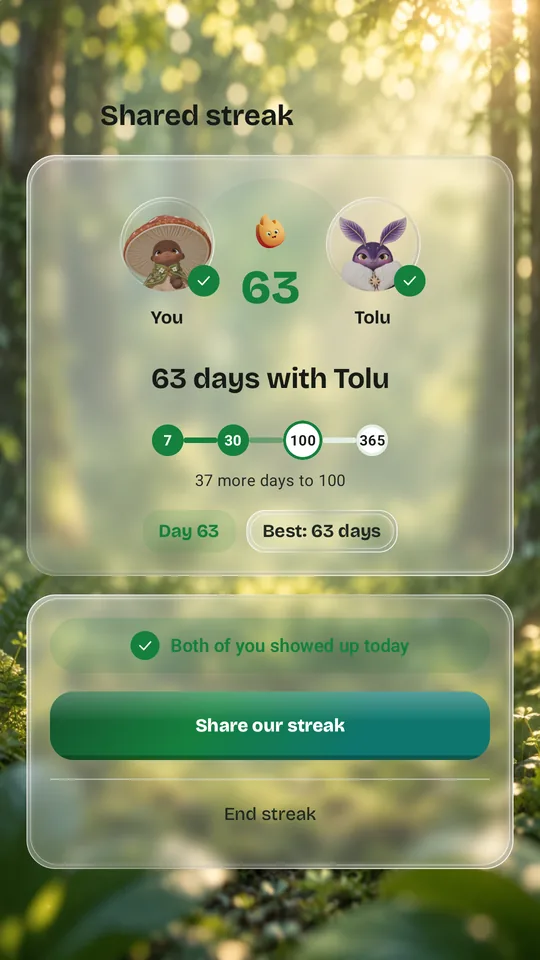 Streaks with your best friend